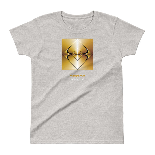 Ladies' Peace T-shirt- Gold